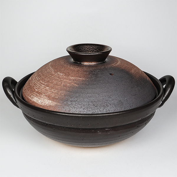 【萬古燒】備前金彩 9號 丸土鍋