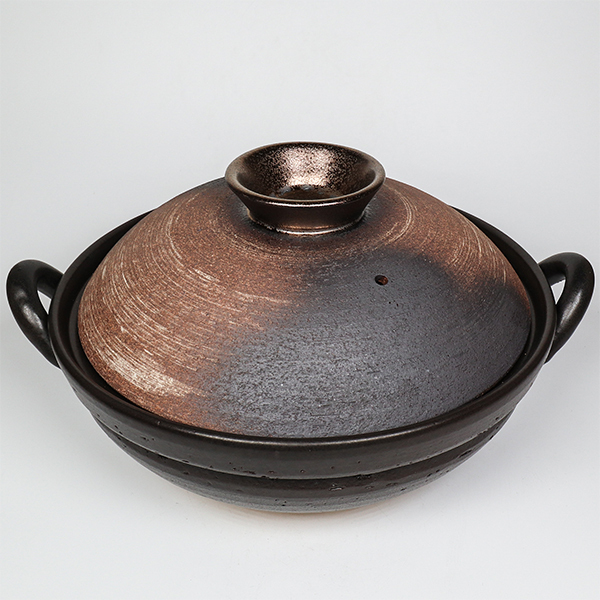 【萬古燒】備前金彩 9號 丸土鍋