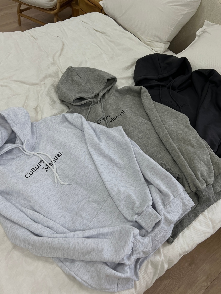 正韓-小英文刷毛帽T*3色