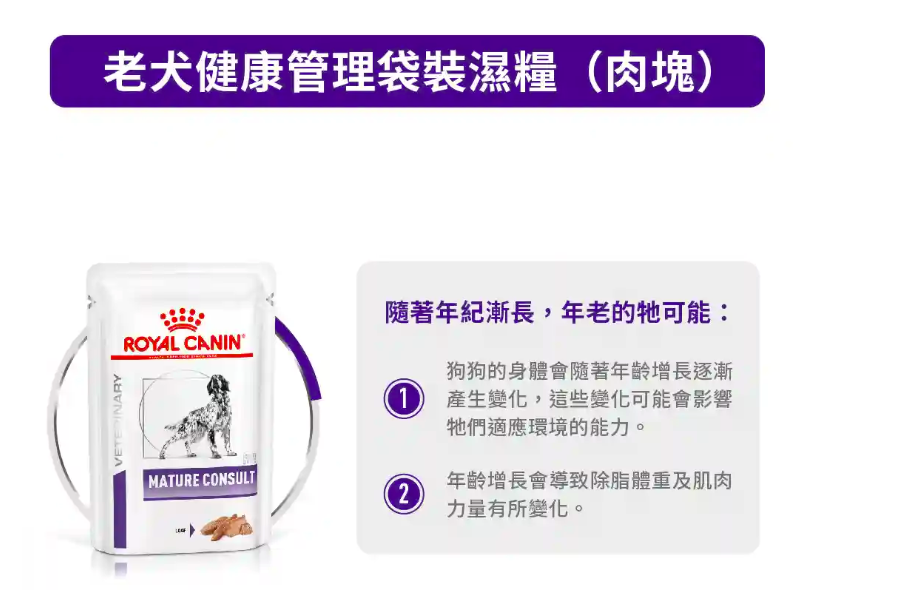 Royal Canin - 處方食品老犬健康管理濕糧（肉塊）85G (12包)