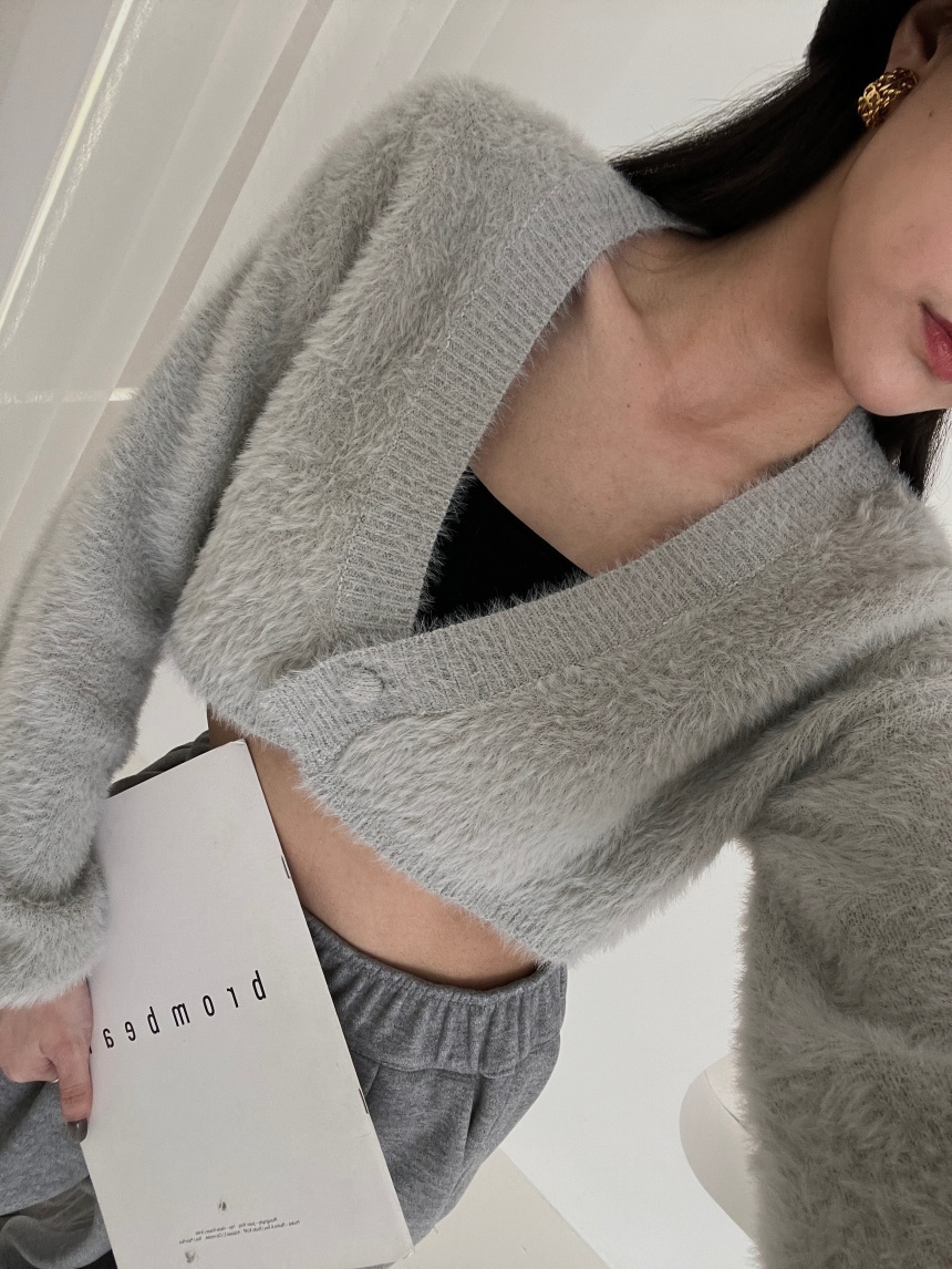 貂毛包釦披肩小外套*4色