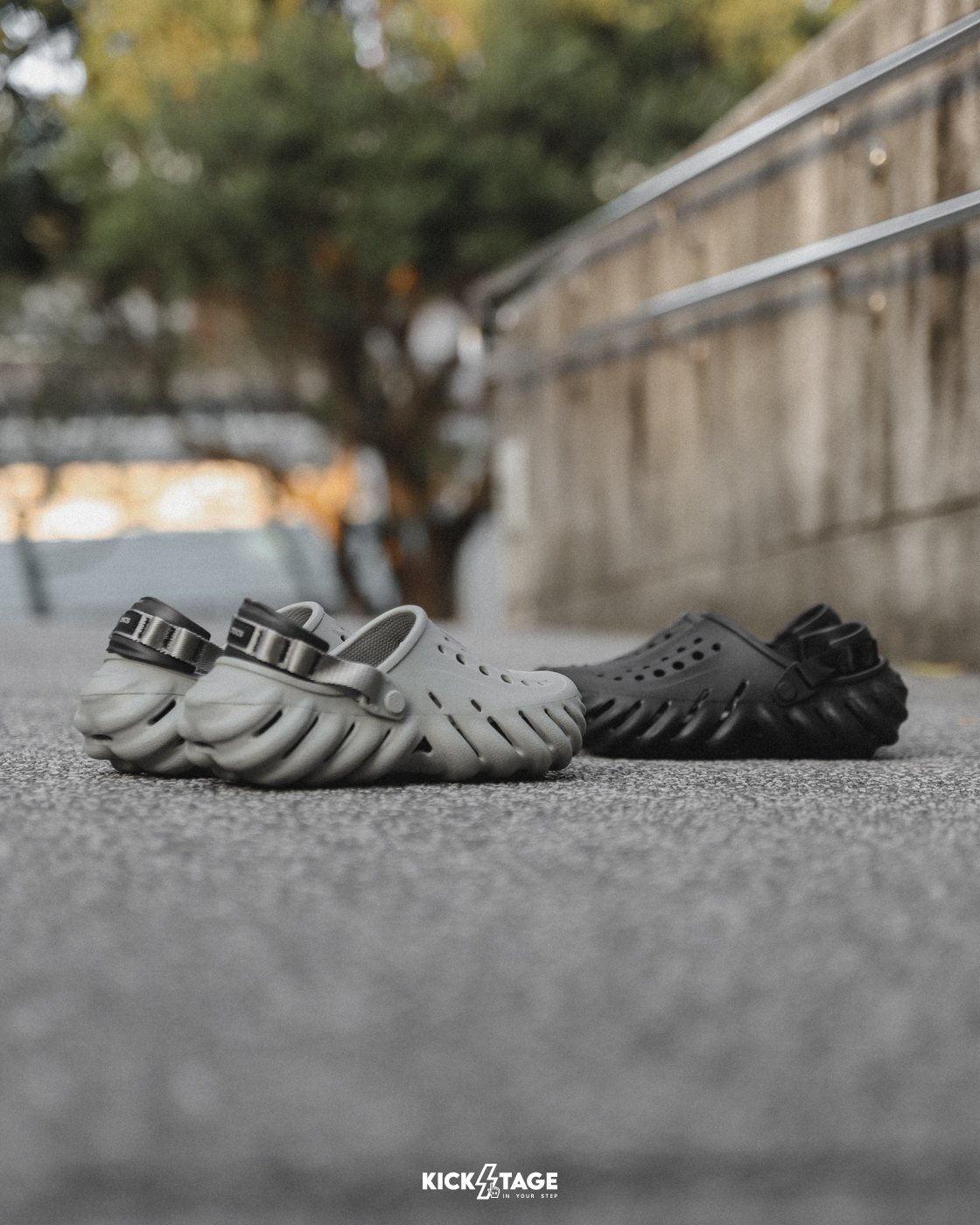 男女鞋 CROCS ENHO CLOG 波波克駱格 黑色 灰色 舒適 洞洞鞋 甜甜圈 涼鞋【207937】