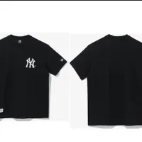[S] NEW ERA MLB BASIC LOGO NEW YORK YANKEES LOGO T-SHIRT,BLACK, 13546490-BLK (SNE20)