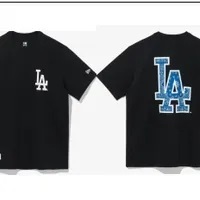 [S] NEW ERA MLB BIG PAISLEY LA DODGERS T-SHIRT,BLACK, 13546479-BLK (SNE21)
