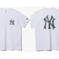 [S] NEW ERA MLB BIG PAISLEY NEW YORK YANKEES T-SHIRT,WHITE, 13546477-WHT (SNE23)
