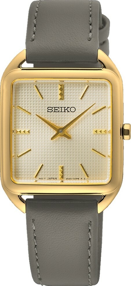 萬年鐘錶 - SEIKO  CS系列  經典優雅方形女錶  SWR090P1 / 4N30-00L0K 錶徑26MM