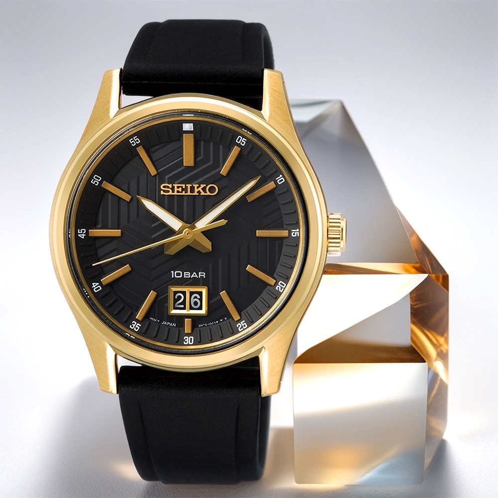 萬年鐘錶 - SEIKO CS 系列  簡約皮革款大日期窗男錶   SUR560P1 / 6N76-00K0C   錶徑39.5MM