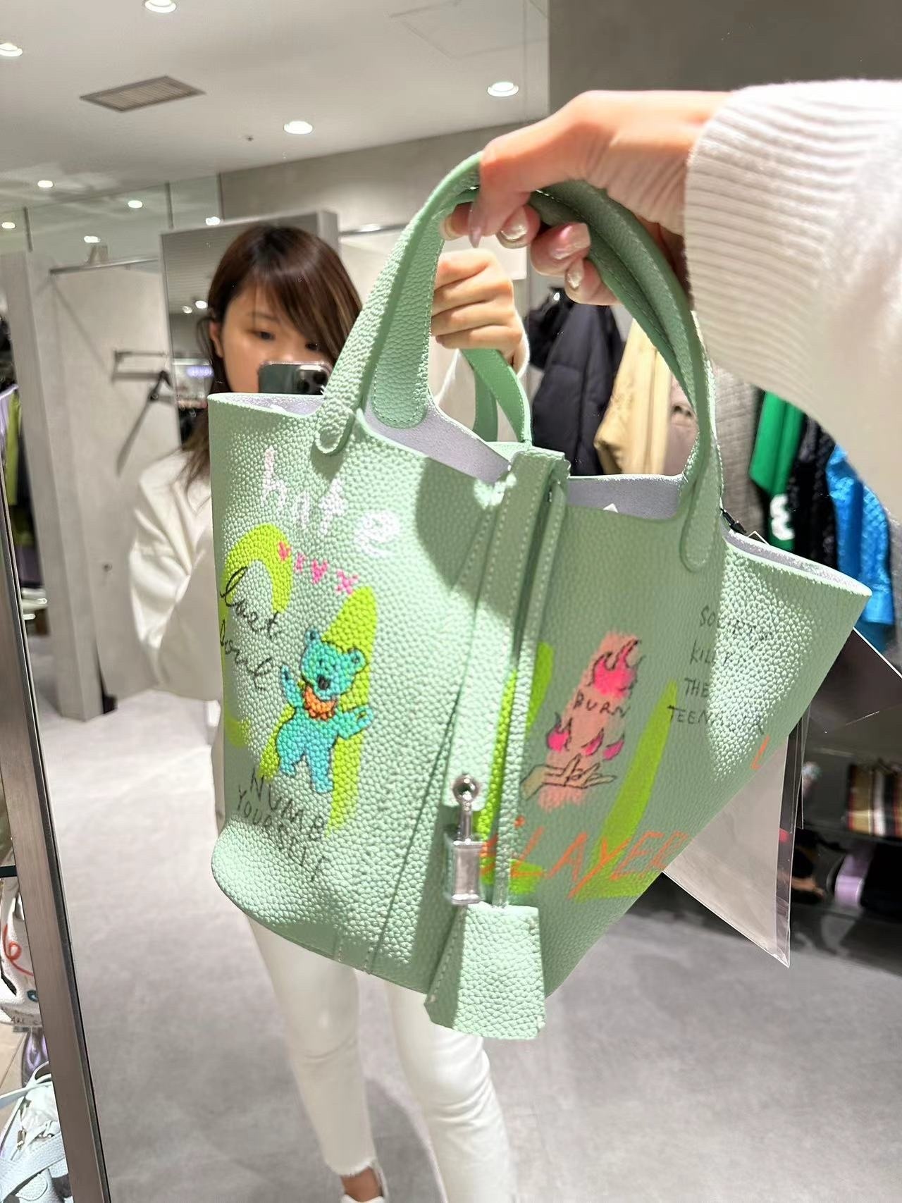 日本hand painting 包包 牛油果-M