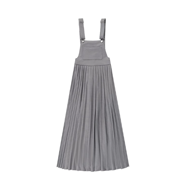 Simple loose long suspender skirt