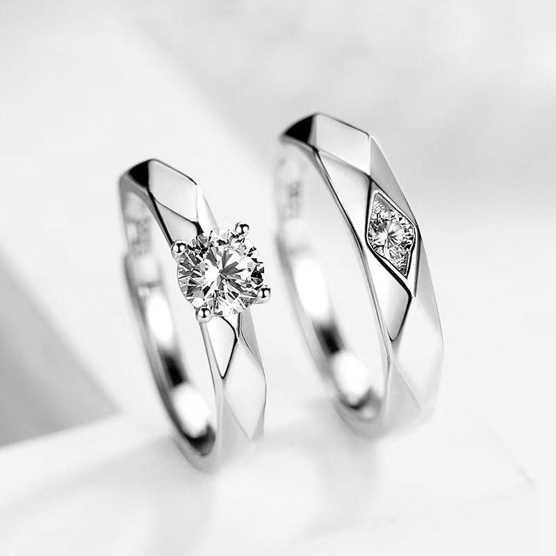 「愛的心意💓」情侶戒指💍 ｜S925純銀或鍍銀｜活口對戒｜免費刻字✒️｜