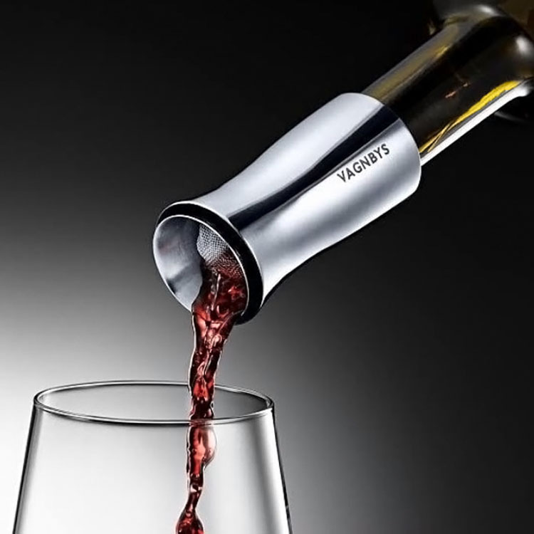 VAGNBYS 七合一醒酒注酒封酒器(典雅銀) WD-S