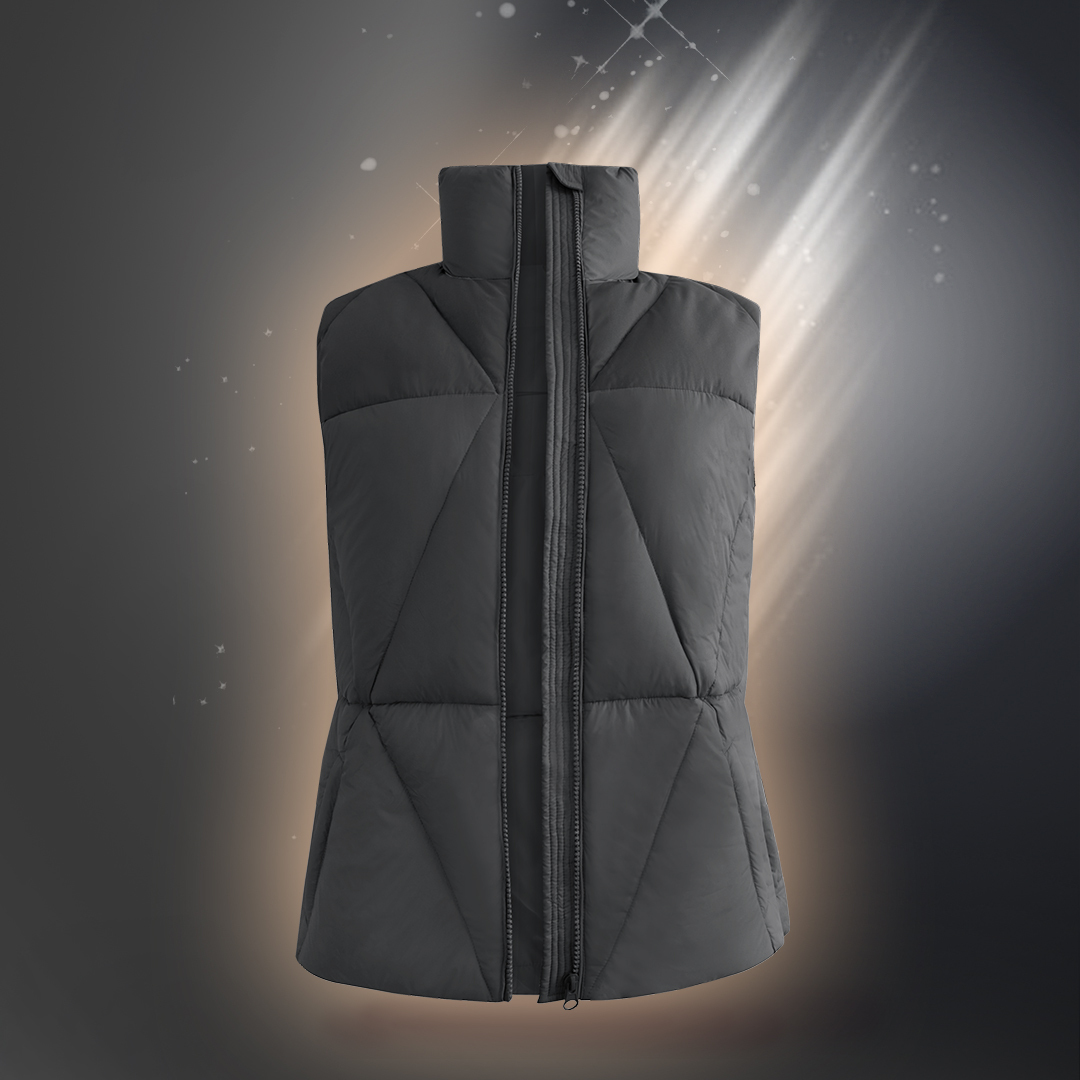極地蓄熱3D羽絨背心-黑色