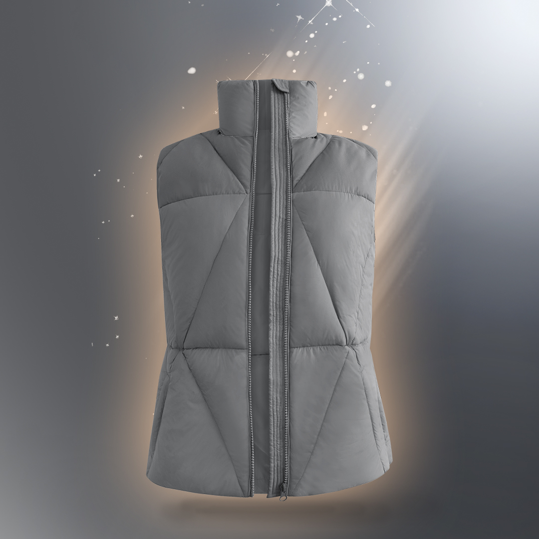 極地蓄熱3D羽絨背心-深灰