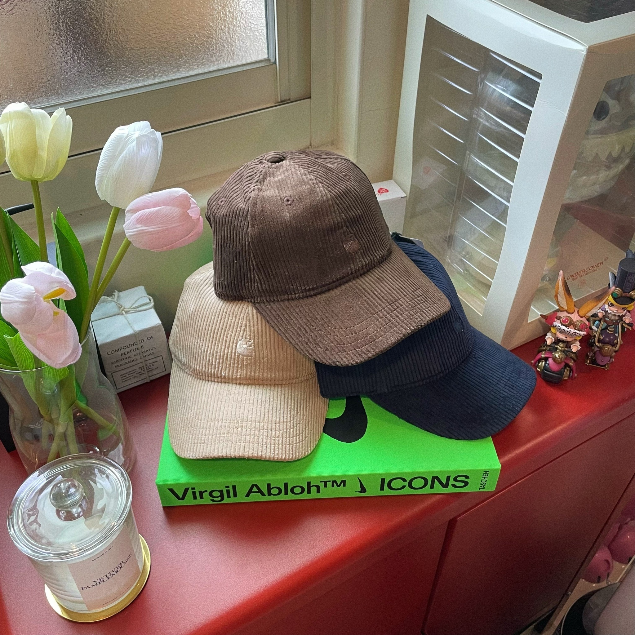 Carhartt WIP Harlem Cap 淡奶茶 午夜藍 燈芯絨 刺繡 棒球帽 哈林 老帽 帽子