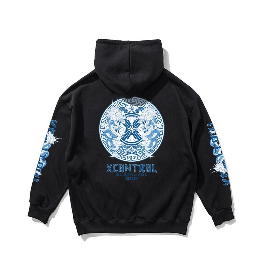 XCTRL 青花瓷龍帽T-黑