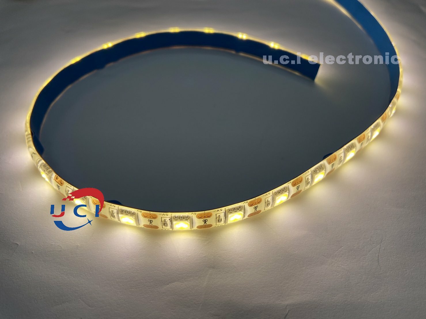 【UCI電子】 (L-33) 0.5米燈條滴膠 暖白色  USB帶按鈕開關 小夜燈LED防水 5050   5V燈條