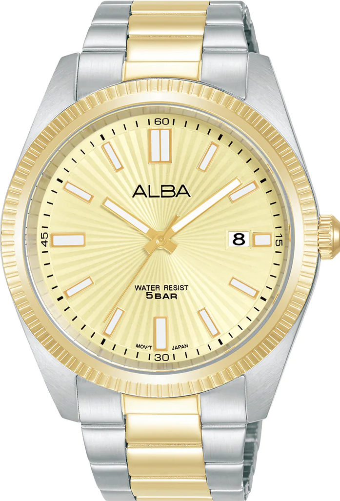 萬年鐘錶 - ALBA   雅柏錶  經典復古半金系列素雅男錶   AS9S64X1 / VJ42-X353KS  錶徑42.2MM