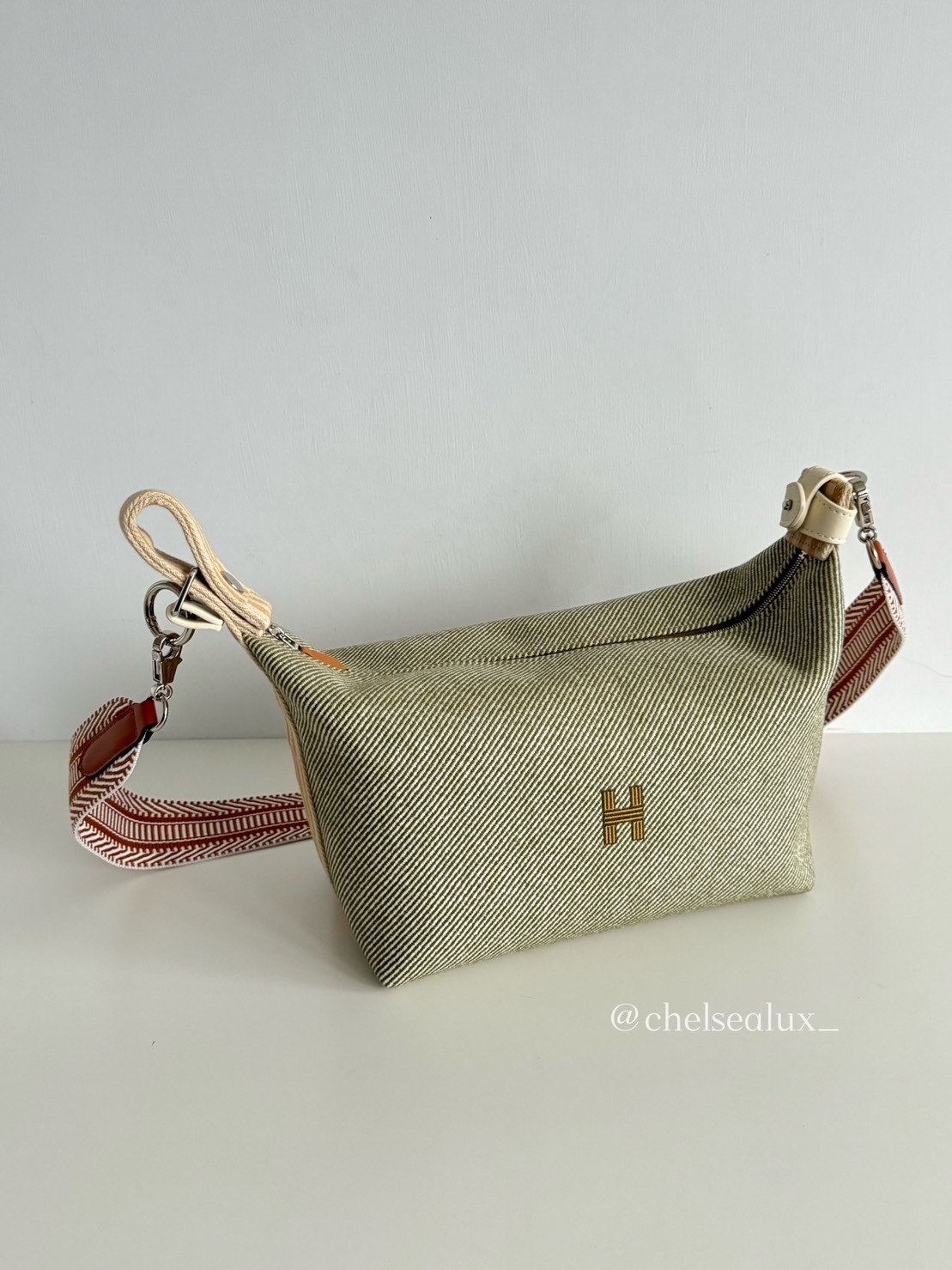 Hermes  大飯盒包 森林綠(附客製背帶)