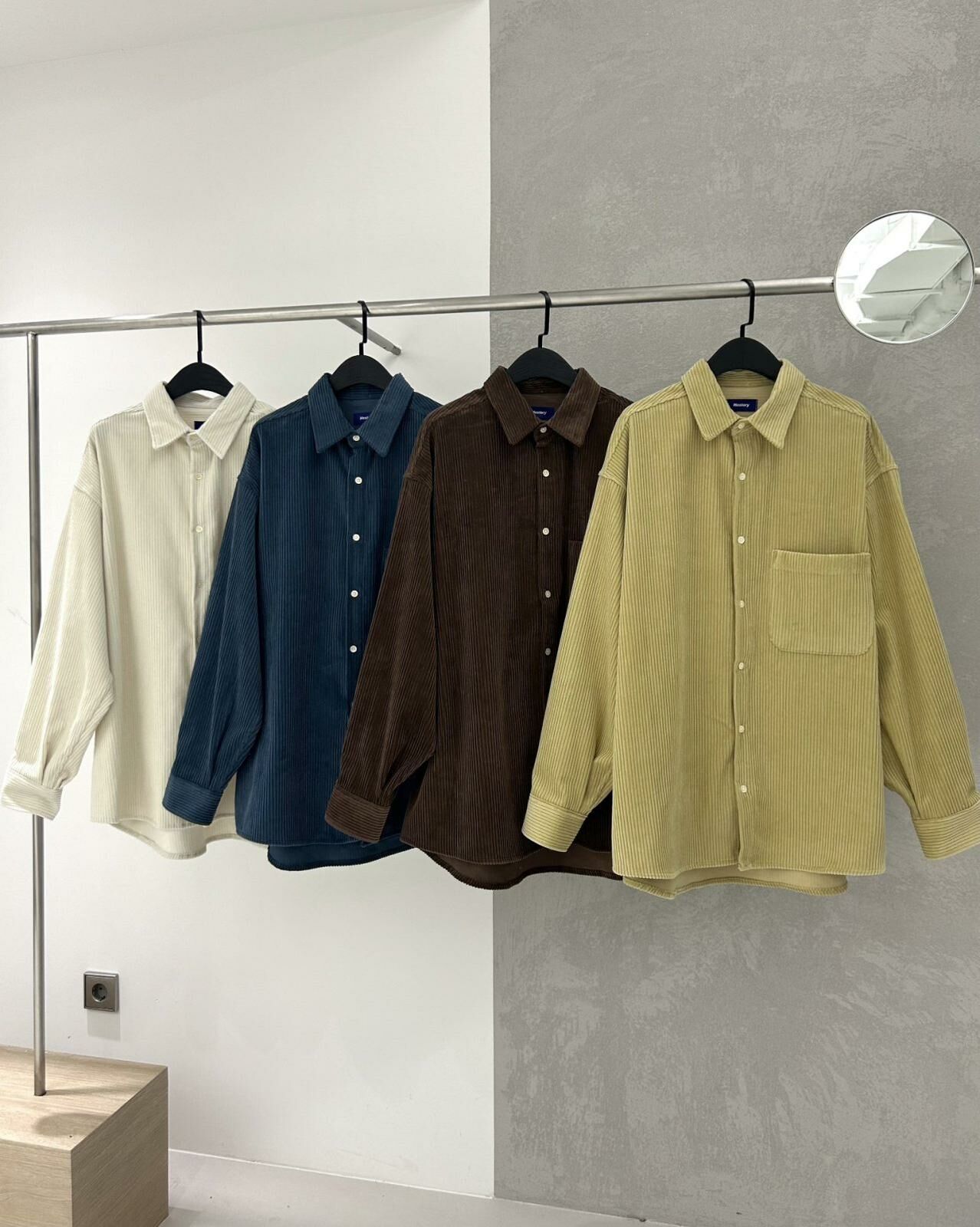 淨色燈心絨長袖恤衫 Hestory-031JK