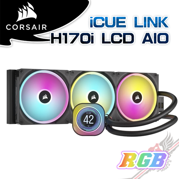 PC PARTY 海盜船CORSAIR iCUE LINK H170i LCD AIO 水冷散熱器 PC PARTY 海盜船CORSAIR iCUE LINK H170i LCD AIO 水冷散熱器