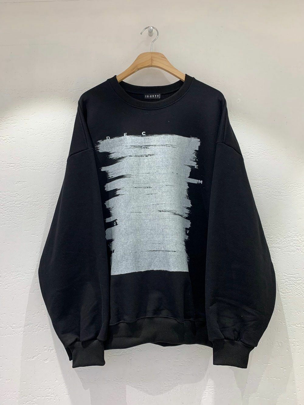 OverSize淨色英文字衛衣 10.GVTY-0074T