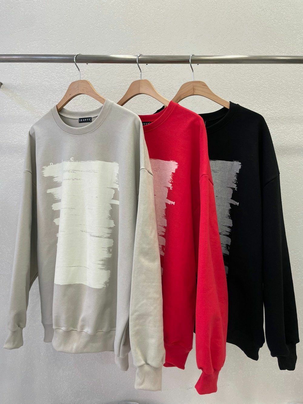 OverSize淨色英文字衛衣 10.GVTY-0074T