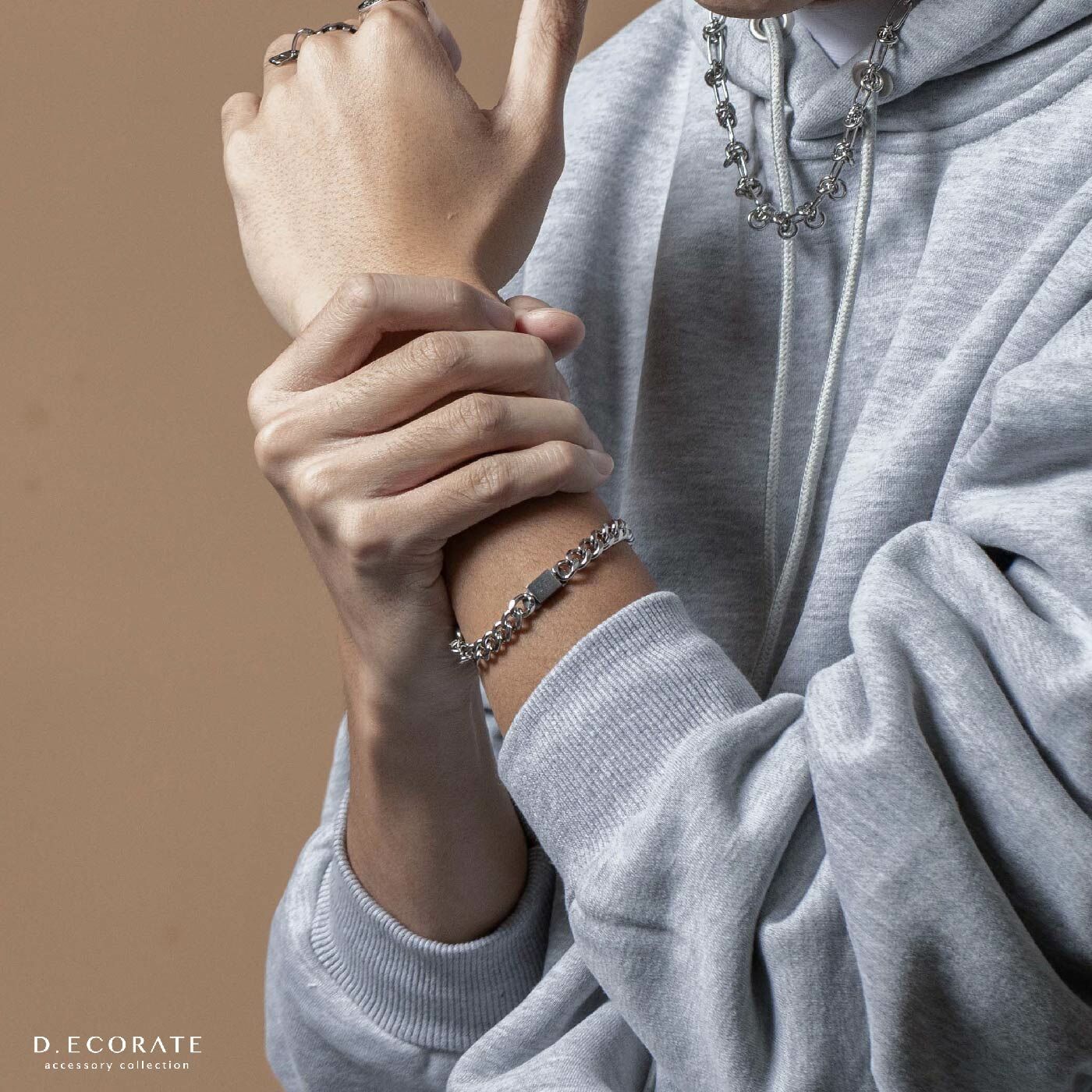 D.ecorate 銘牌古巴手鍊