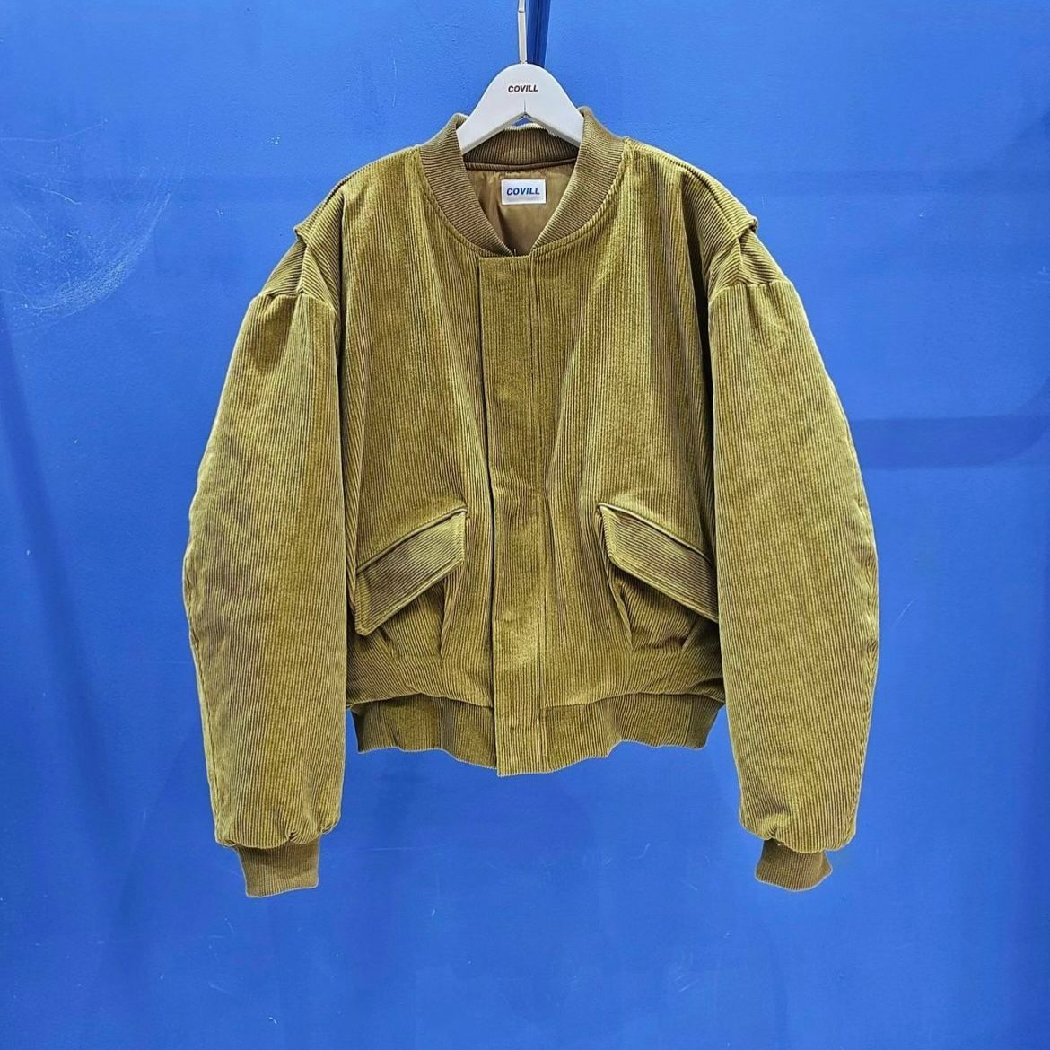 淨色燈心絨拉鍊外套(薄夾棉) COVILL-79JK