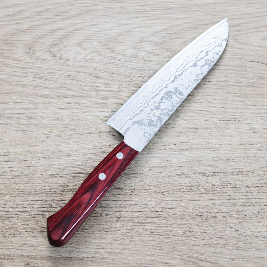 安立打刃物 三德刀 165mm VG10 大馬士革