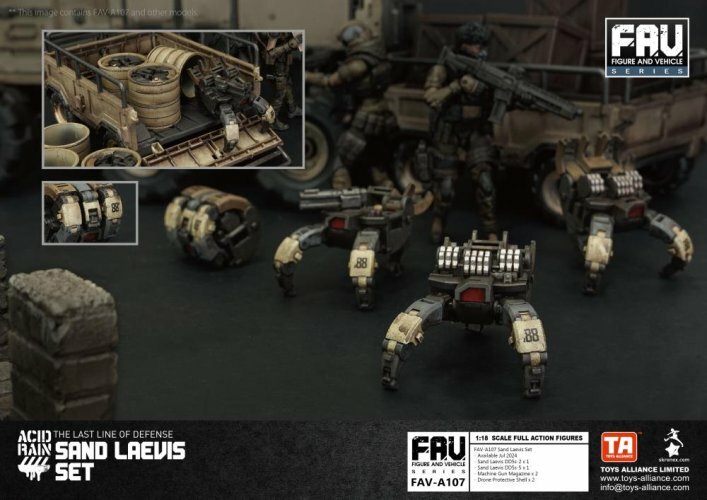 Toys Alliance : Acid Rain 1/18 FAV-A107 Sand Laevis Set 沙地鼠婦 set