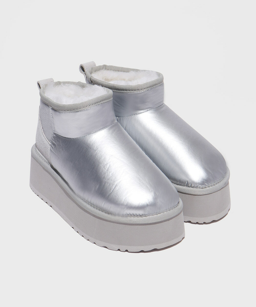 Rockfish Weatherwear CLOUDY MAXI WINTER PADDED BOOTS MINI(4.5inch) - SILVER