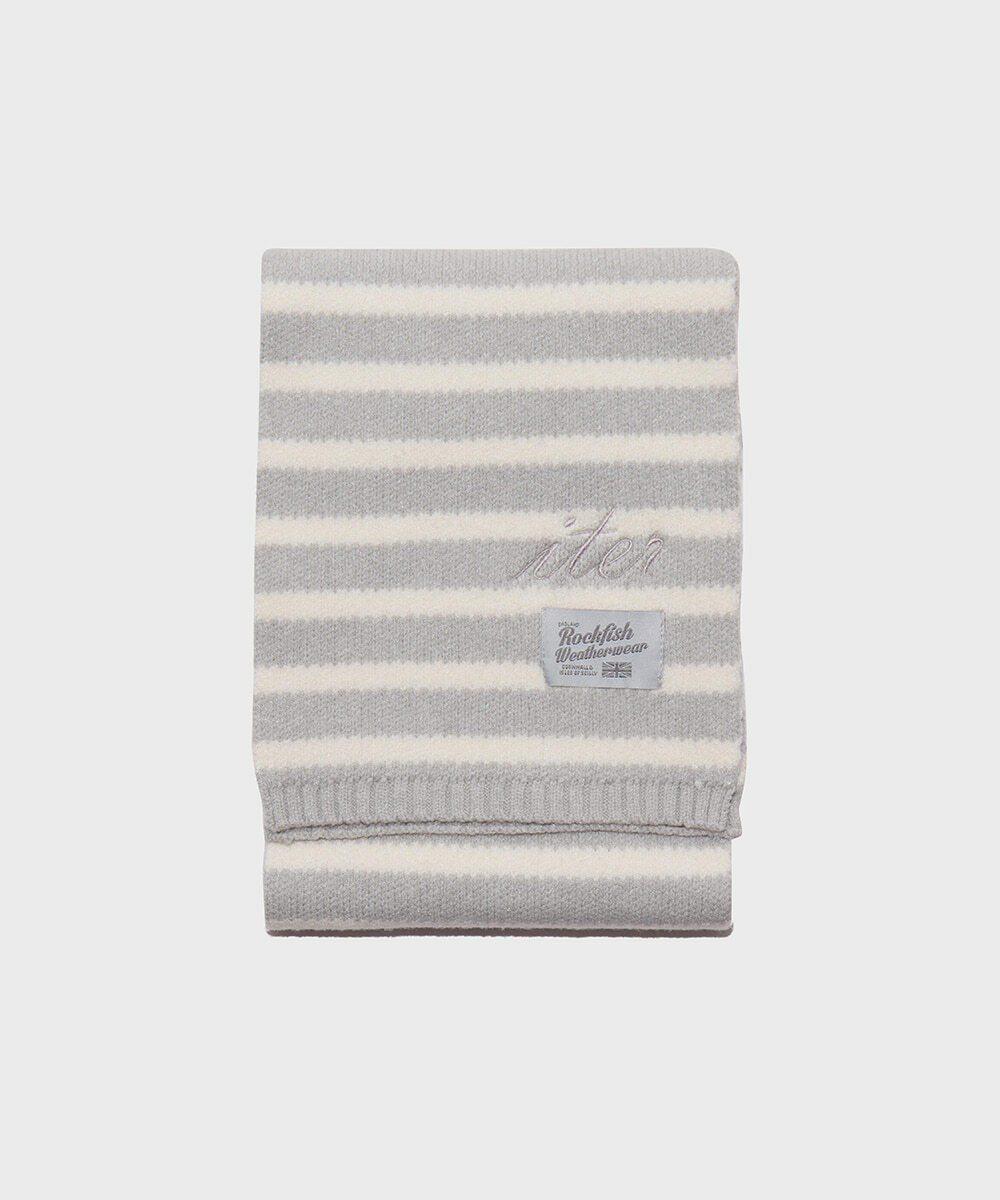 Rockfish Weatherwear STRIPE FLUFFY KNIT MUFFLER (3 Colors)