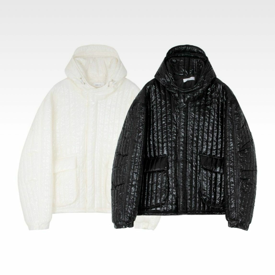 淨色連帽拉鍊外套(薄夾棉) MINETTE-010JK