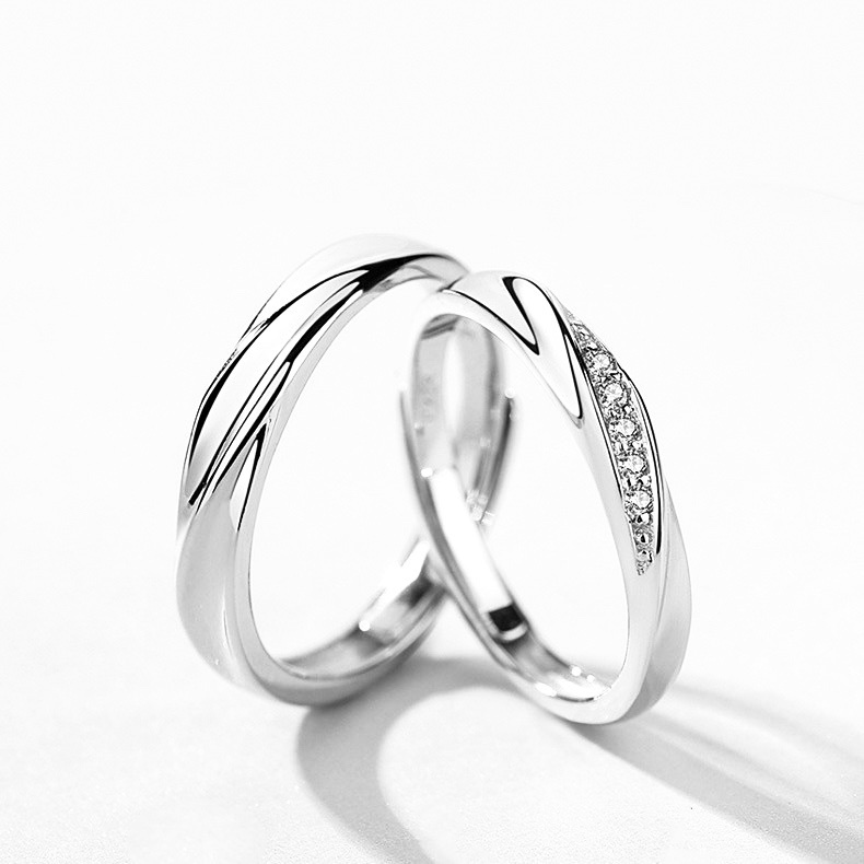 「只愛你 」情侶戒指💍 ｜S925純銀或鍍銀｜活口對戒或閉口對戒｜免費刻字✒️｜