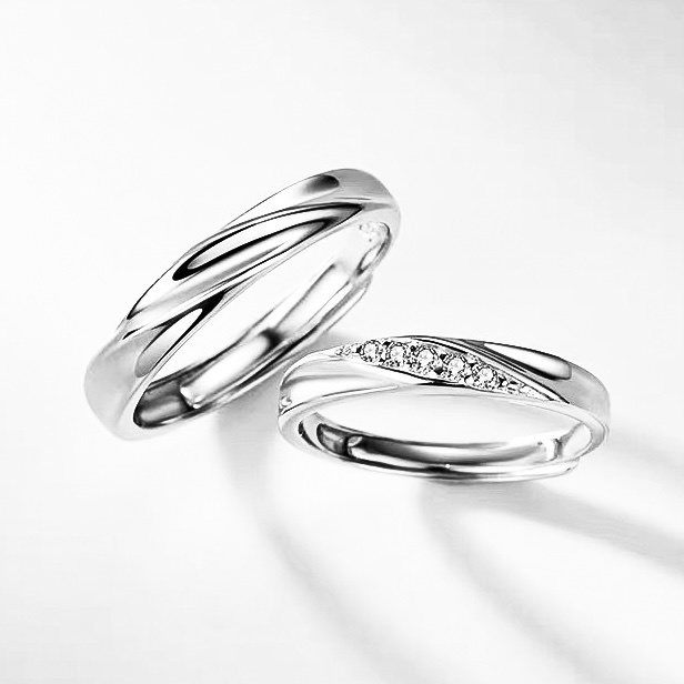 「只愛你 」情侶戒指💍 ｜S925純銀或鍍銀｜活口對戒或閉口對戒｜免費刻字✒️｜