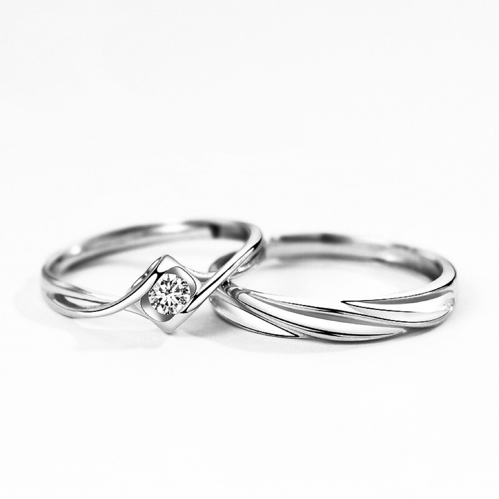 「我願意 」情侶戒指💍 ｜S925純銀或鍍銀｜活口對戒或閉口對戒｜免費刻字✒️｜