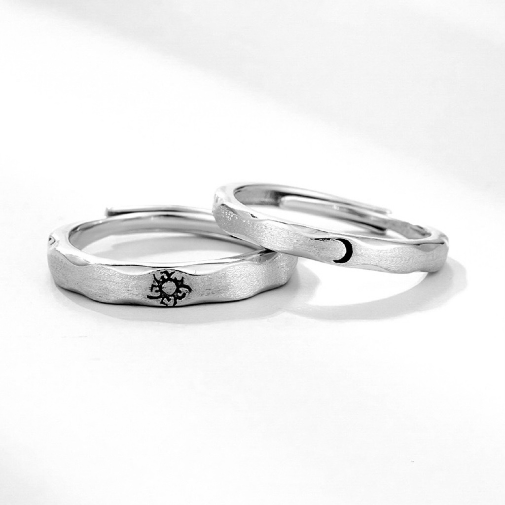 「星辰之戀 」情侶戒指💍 ｜S925純銀｜活口對戒｜免費刻字✒️｜