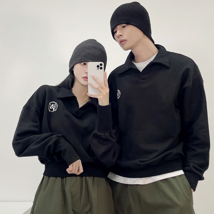 V字翻領休閒上衣/短版上衣(三色)