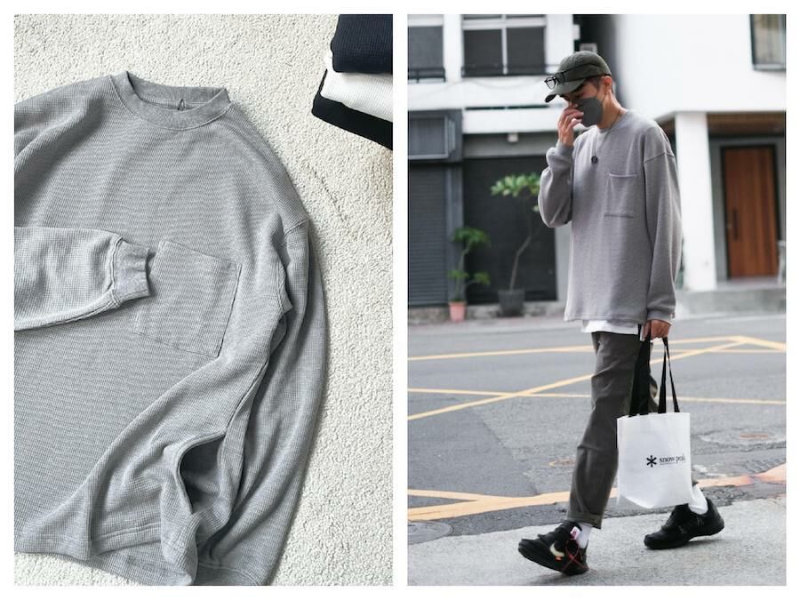 ｜超狂折扣｜B° Archive 華夫格 重磅棉長TEE