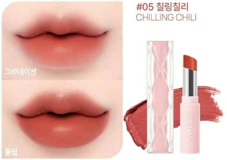 韓國🇰🇷YNM粉色水晶奶油哑光唇膏 (加贈可愛髮夾)