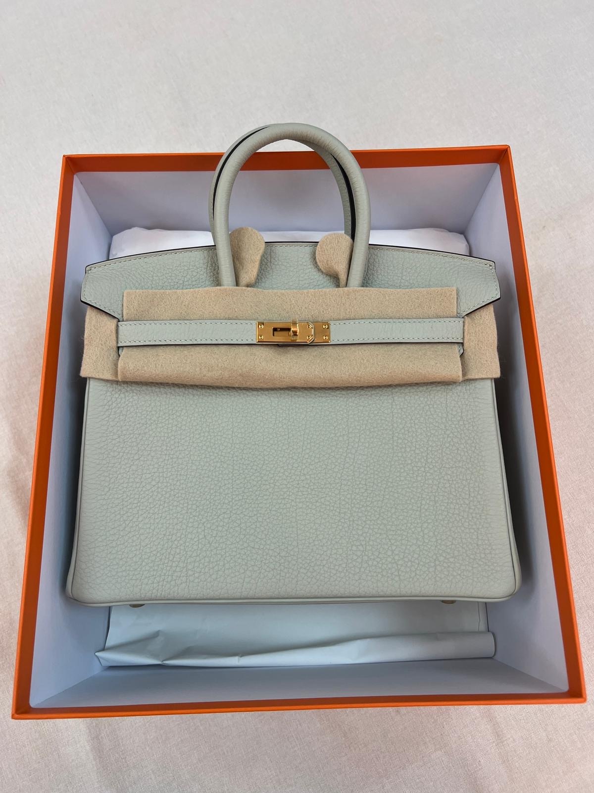 Birkin 25 0W gris neve cc togo B