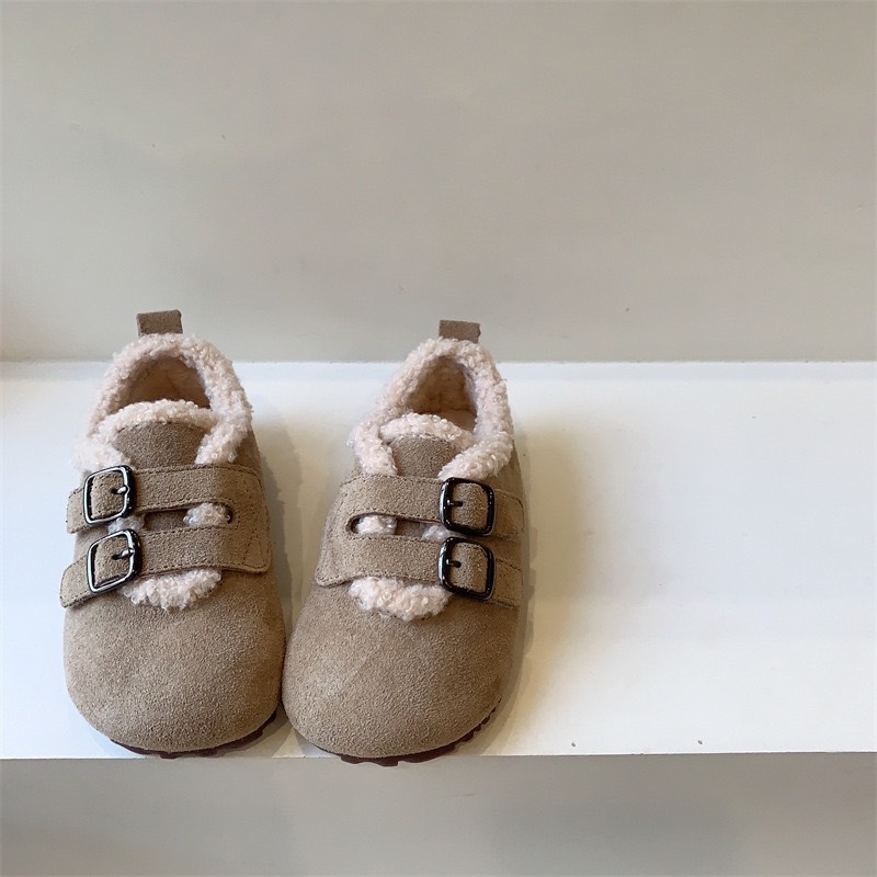 三色毛毛勃肯涼鞋