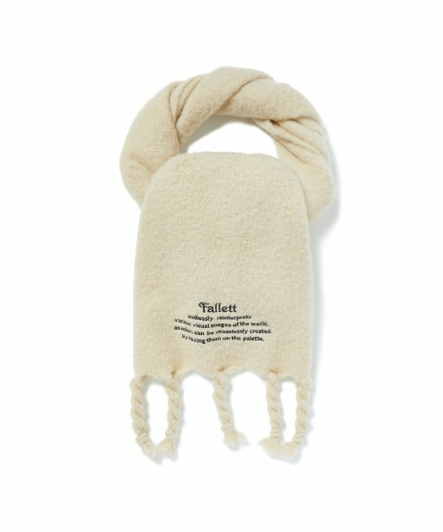 fallett - story logo long muffler (beige)