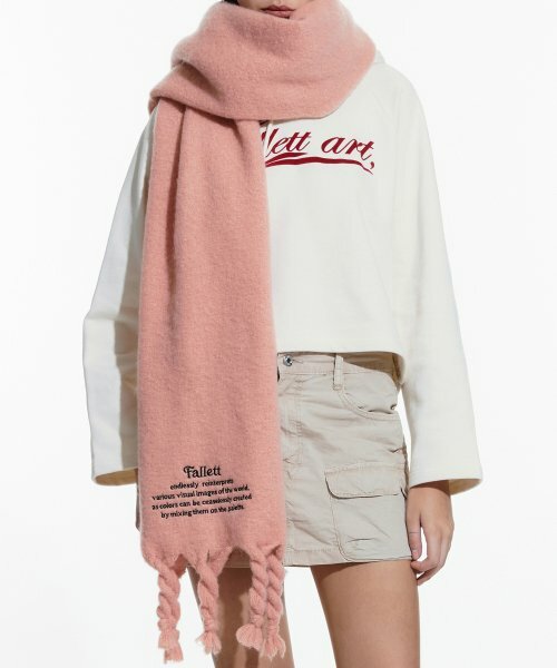 fallett - story logo long muffler (pink)