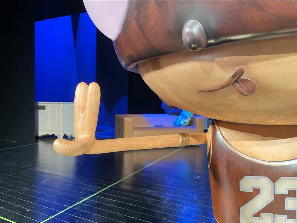 Edgar Plans NBA Legend Fly Man 23 Chicago Bulls Michael Jordan Wooden 4ft Sculpture