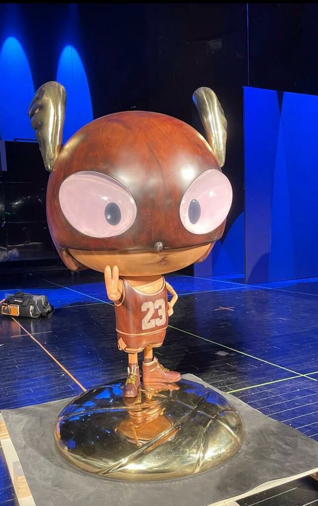 Edgar Plans NBA Legend Fly Man 23 Chicago Bulls Michael Jordan Wooden 4ft Sculpture