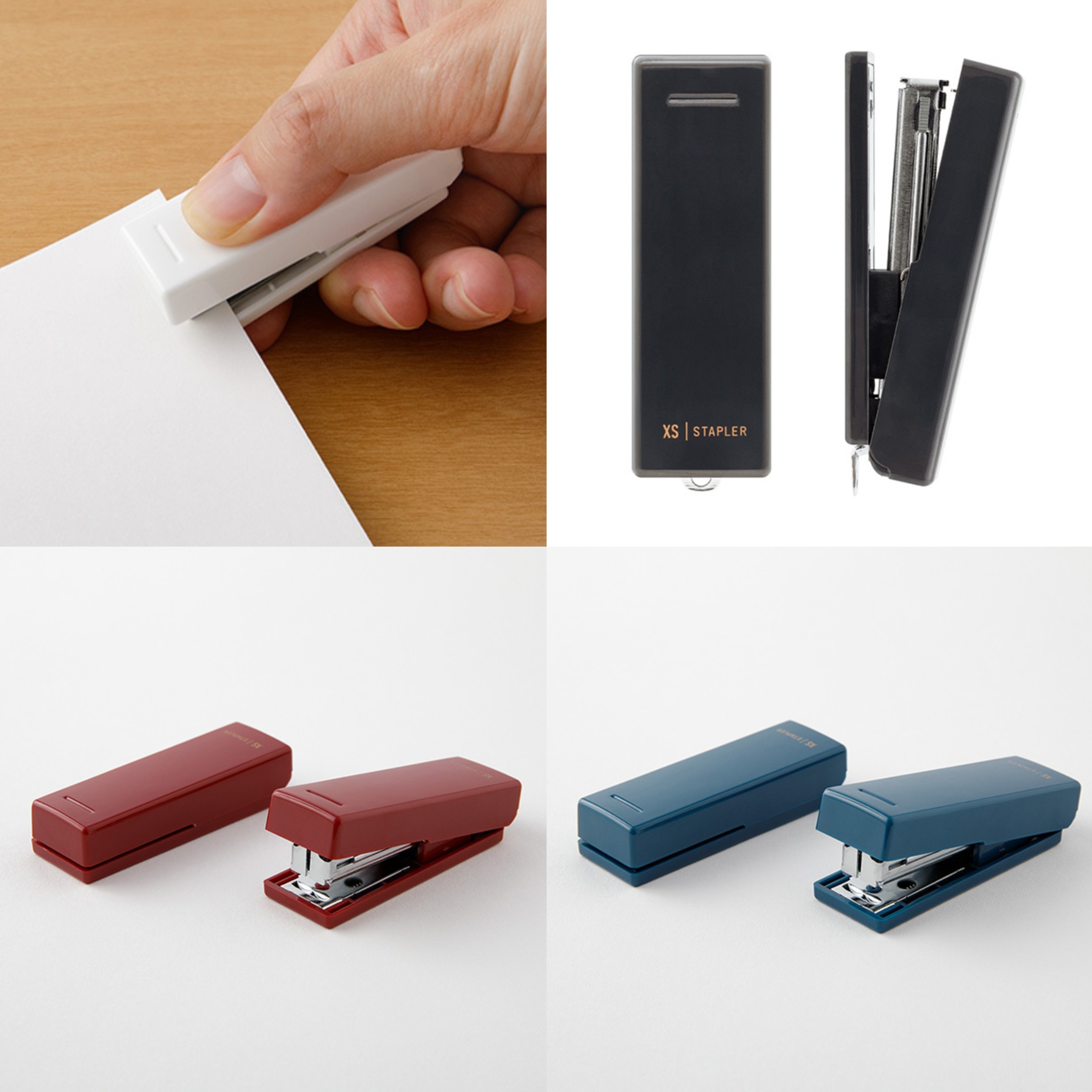 XS迷你系列 收納型釘書機 四色可選｜日本MIDORI