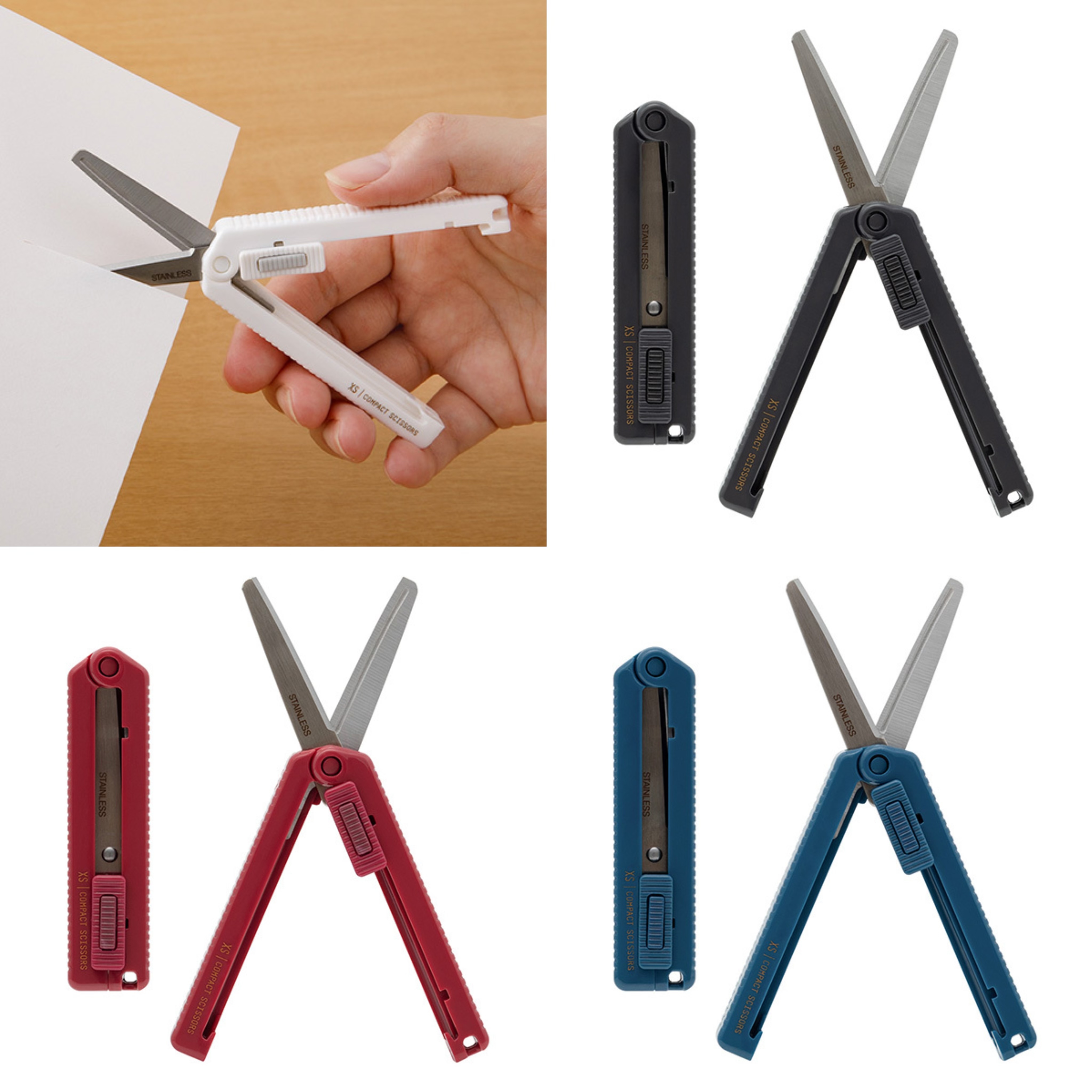 XS迷你系列 收納型小剪刀 四色可選｜日本MIDORI