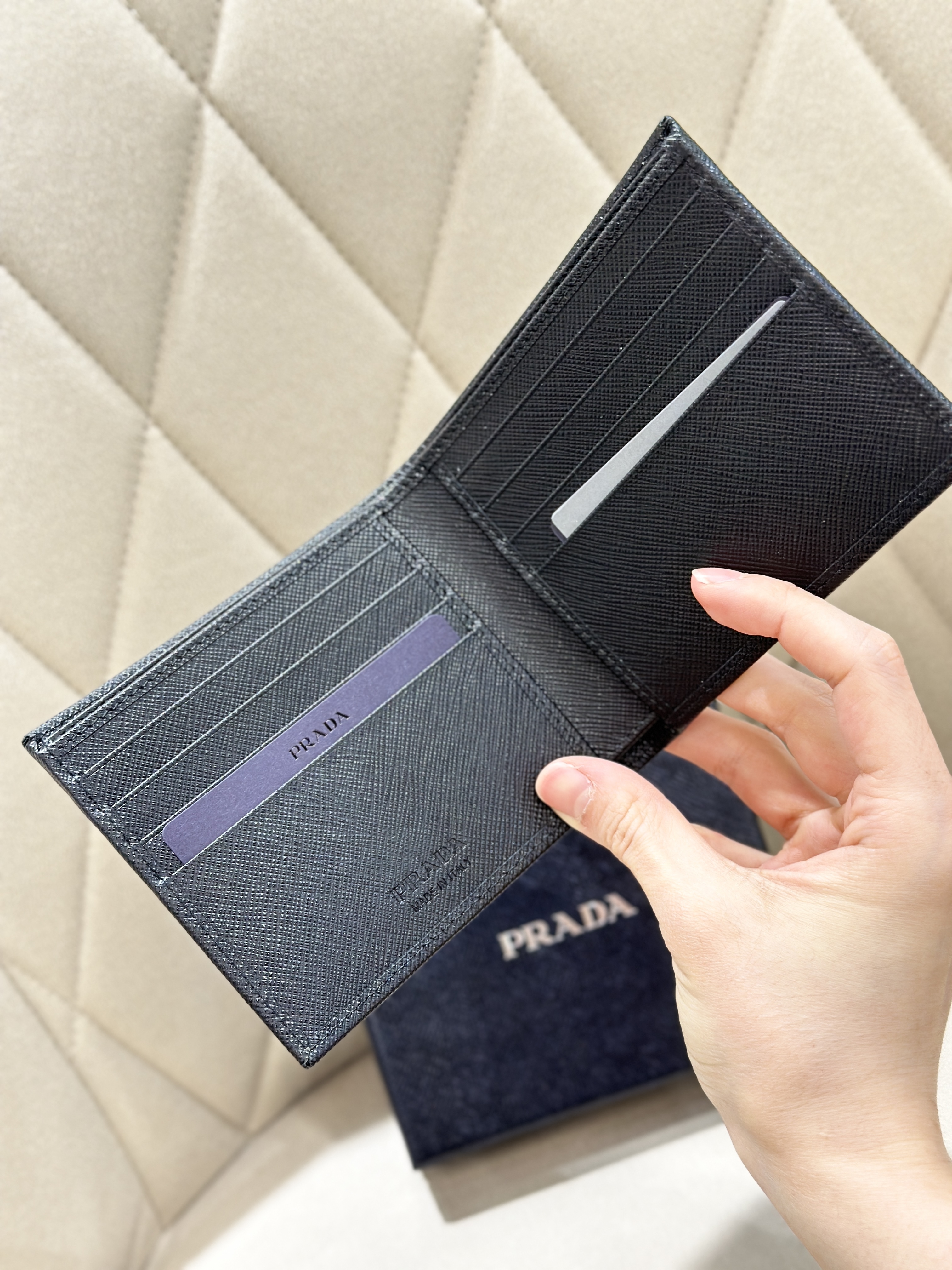 PRADA Saffiano Leather Bifold Wallet
