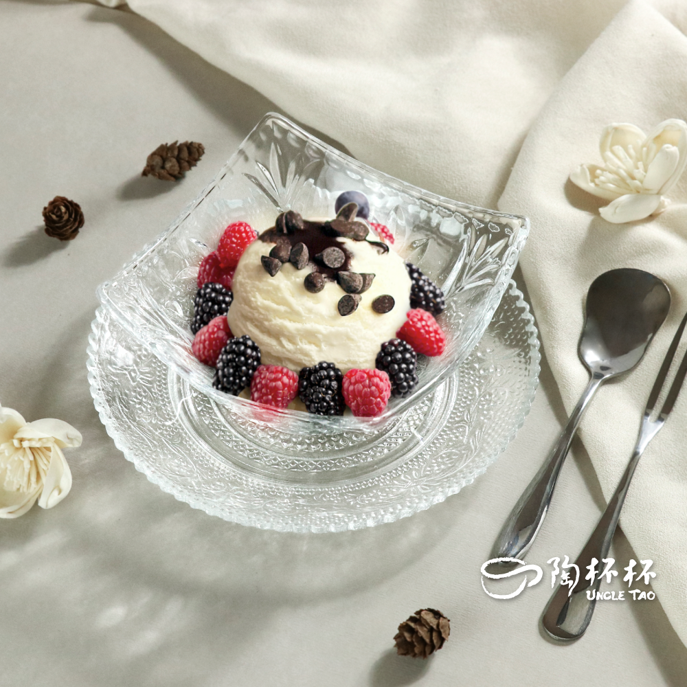 玻璃碗 玻璃盤 古典刻花甜點奉神果盤 【陶杯杯瓷器】餐具餐盤 碗盤杯筷 台灣現貨